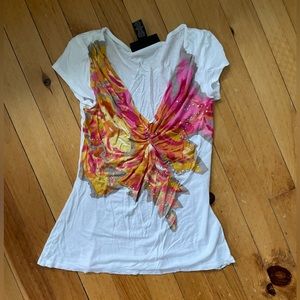 INC White Flower Shirt size XSmall